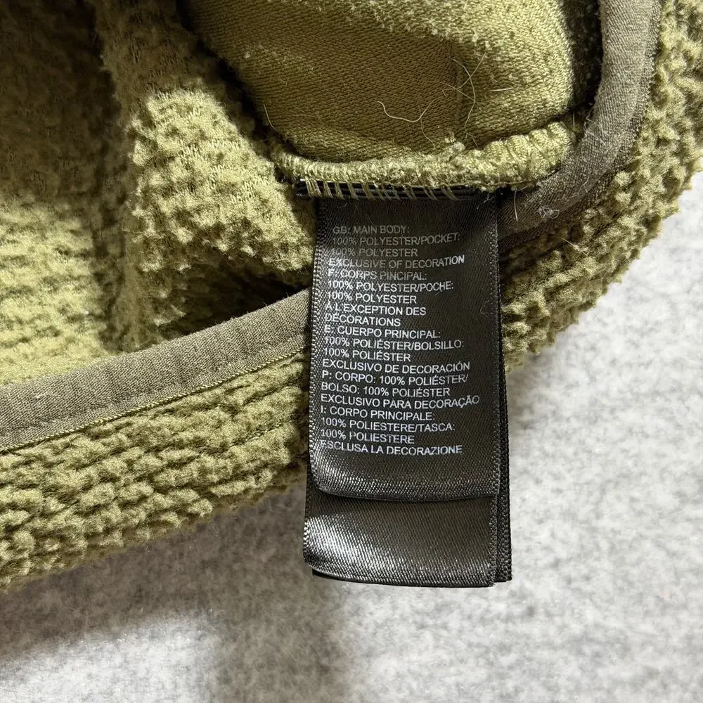 The North Face Campshire Fleece Jacket Mens XL Olive Green Sherpa Full Zip